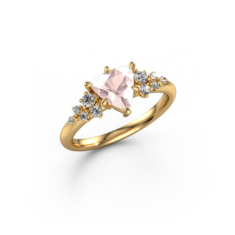 Image de Bague de fiançailles Royce TRI 585 or jaune Champagne morganite 7 mm