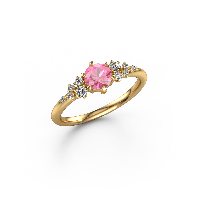 Image of Engagement ring Royce RND 585 gold Pink sapphire 5 mm
