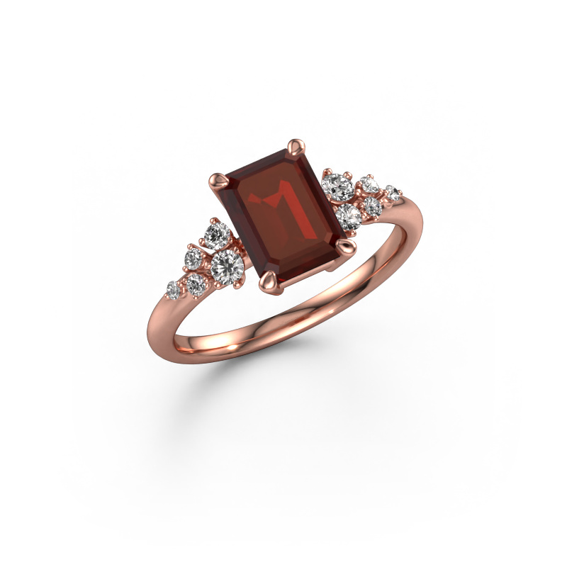 Bild von Ring Royce EME 585 Roségold Granat 8x6 mm
