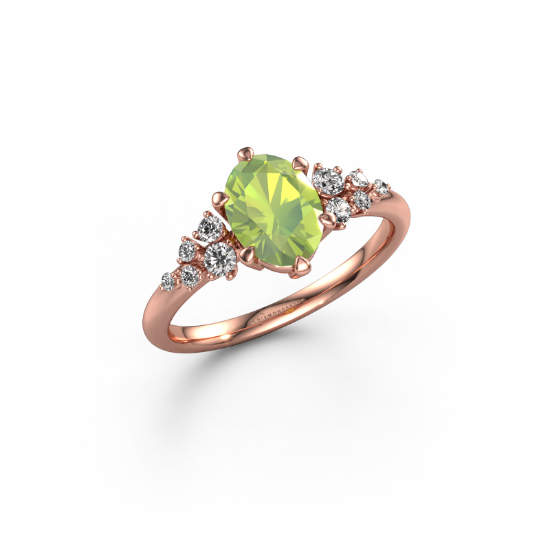 Bild von Verlobungsring Royce OVL 585 Roségold Peridot 8x6 mm