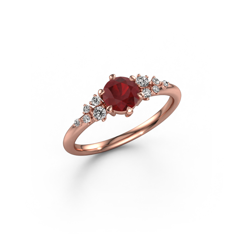 Image of Ring Royce RND 585 rose gold Ruby 5.5 mm