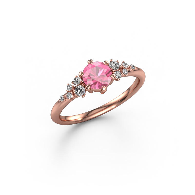 Image of Ring Royce RND 585 rose gold Pink sapphire 5.5 mm