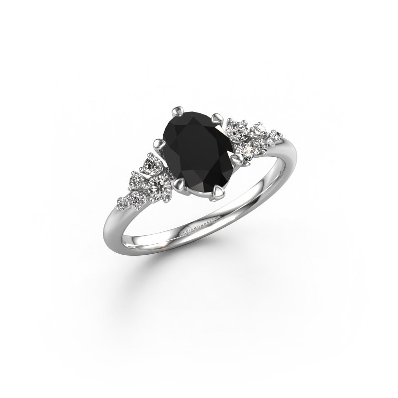 Bild von Verlobungsring Royce OVL 585 Weißgold Schwarz Diamant 1.601 crt