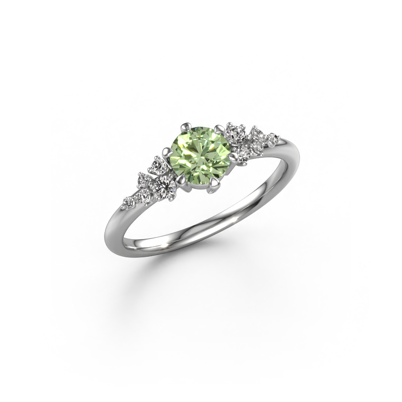 Image of Ring Royce RND 950 platinum Green lab grown diamond 5.5 mm