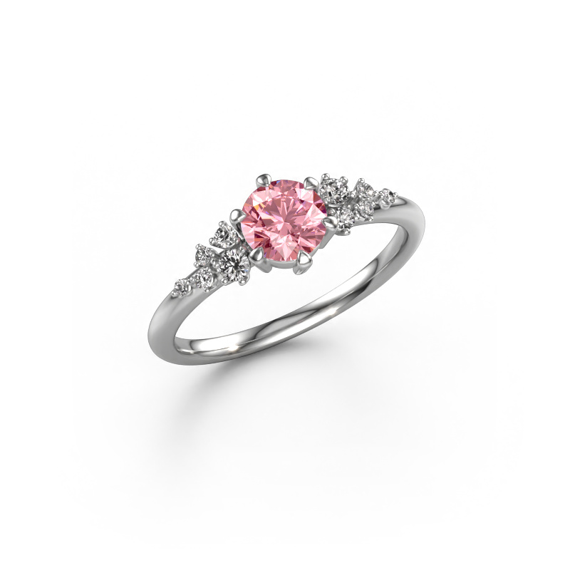 Image of Ring Royce RND 585 white gold Pink lab grown diamond 5.5 mm