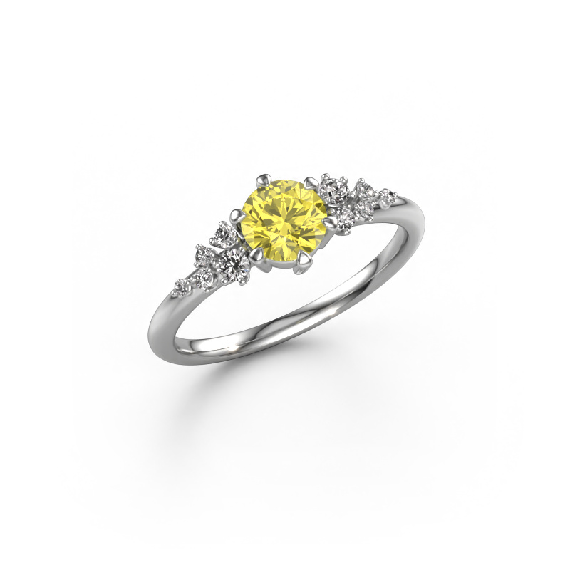 Image of Ring Royce RND 585 white gold Yellow lab grown diamond 5.5 mm