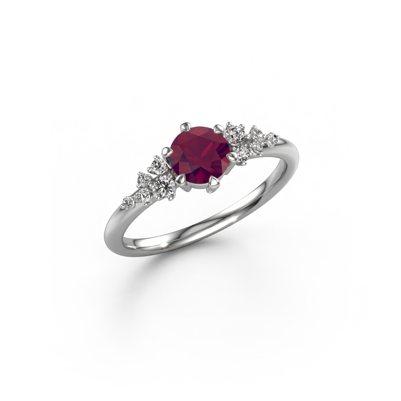 Image of Ring Royce RND 950 platinum Rhodolite 5.5 mm