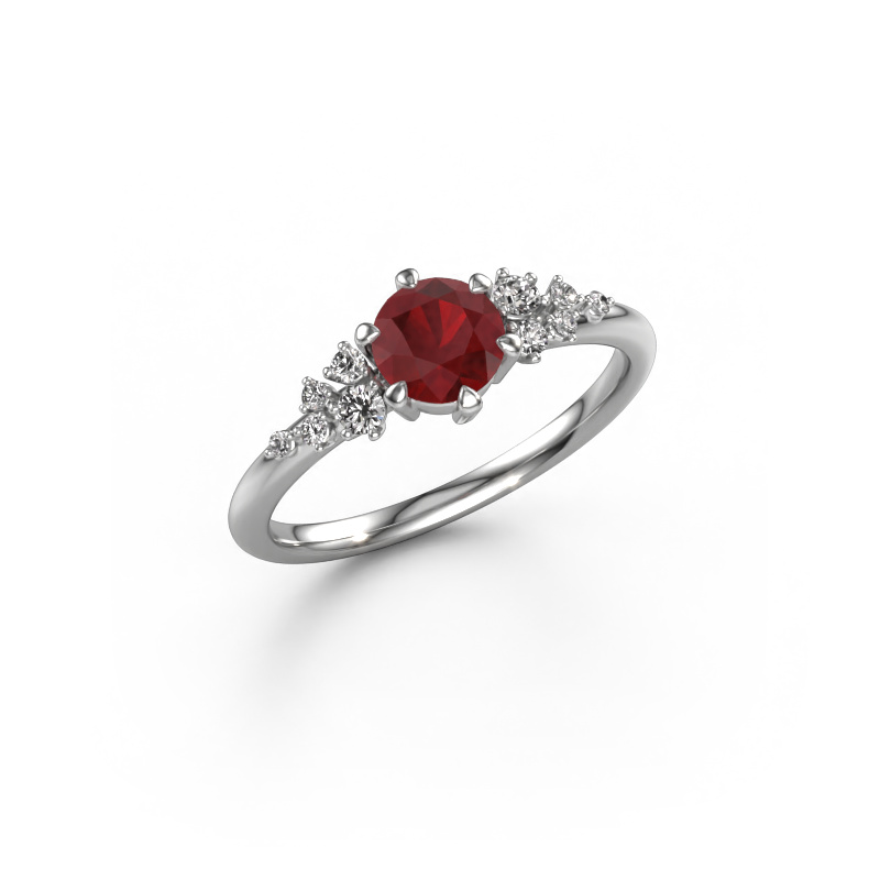Image of Ring Royce RND 950 platinum Ruby 5.5 mm