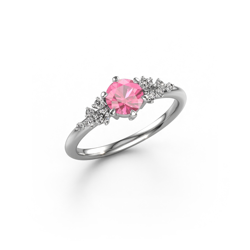 Bild von Ring Royce RND 585 Weißgold Pink Saphir 5.5 mm