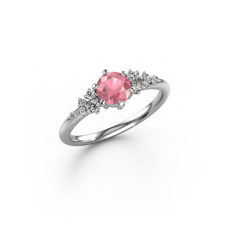 Image of Ring Royce RND 585 white gold Tourmaline pink 5.5 mm