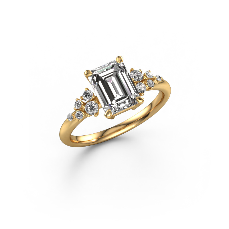 Image of Ring Royce EME 585 gold Custom diamond 8x6 mm