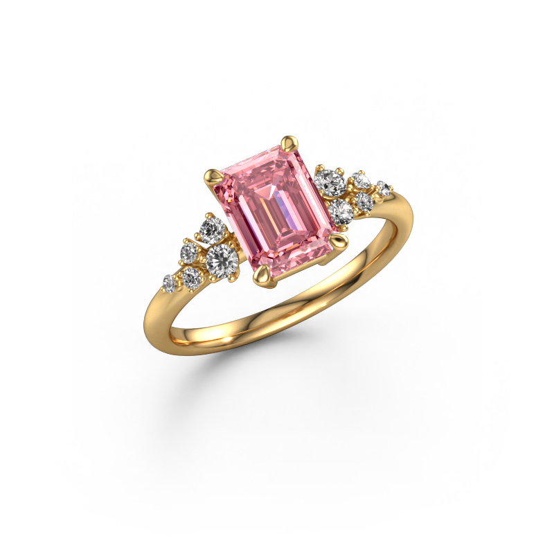 Bild von Ring Royce EME 585 Gold Rosa Labordiamant 8x6 mm