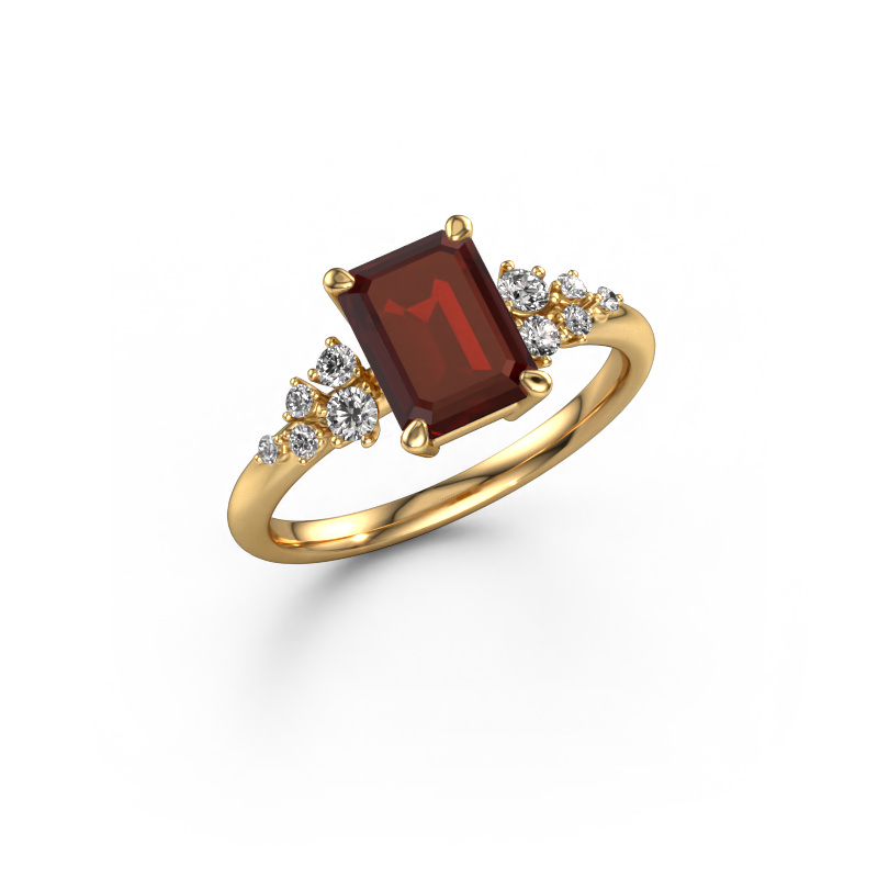 Image of Ring Royce EME 585 gold Garnet 8x6 mm