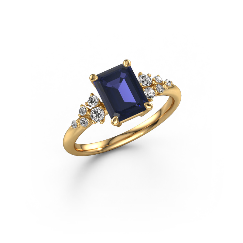 Image of Ring Royce EME 585 gold Sapphire 8x6 mm
