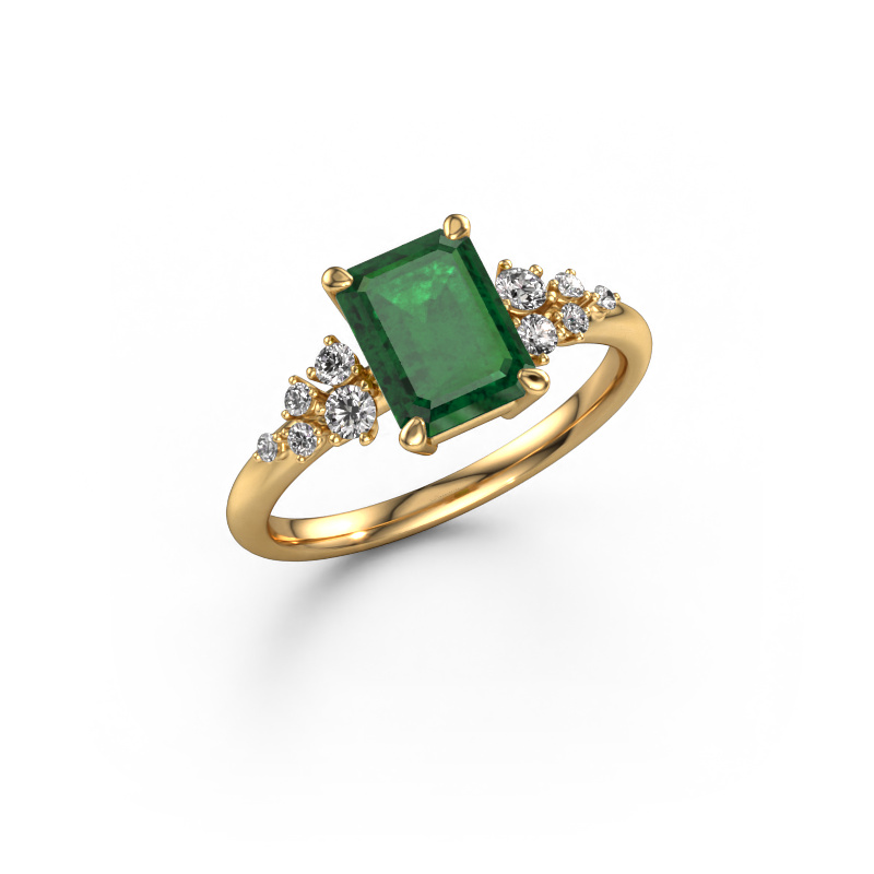 Image of Ring Royce EME 585 gold Emerald 8x6 mm