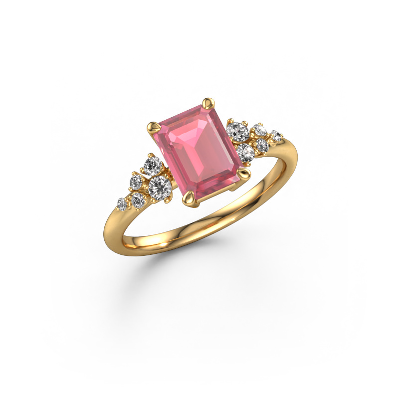Image of Ring Royce EME 585 gold Tourmaline pink 8x6 mm