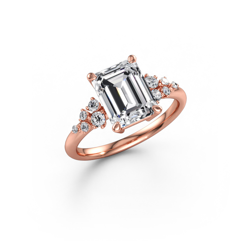 Image of Engagement ring Royce EME 585 rose gold Lab-grown diamond 2.703 crt