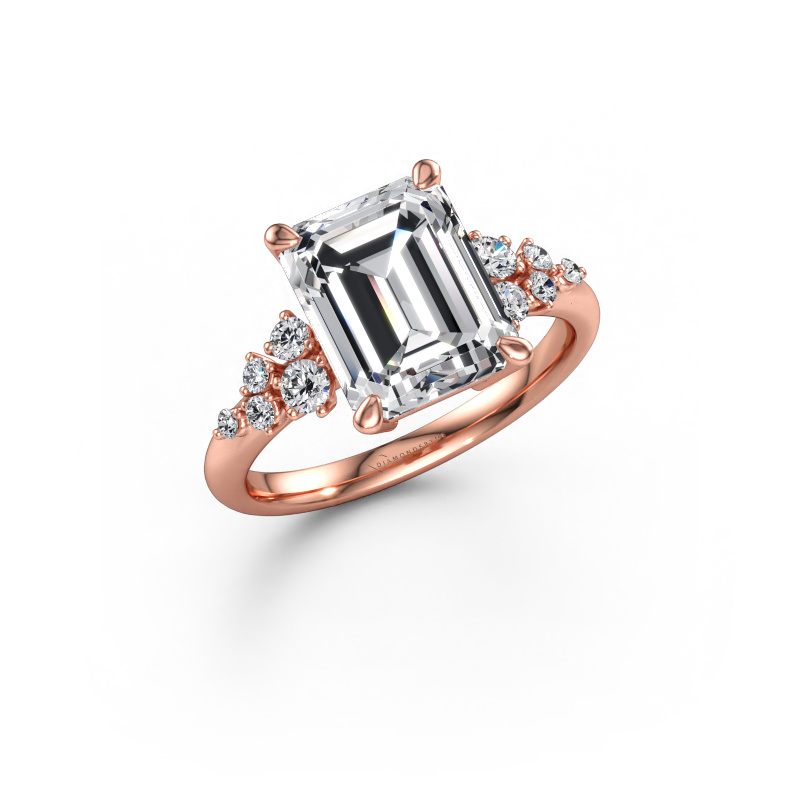 Image of Engagement ring Royce EME 585 rose gold Lab-grown diamond 3.766 crt