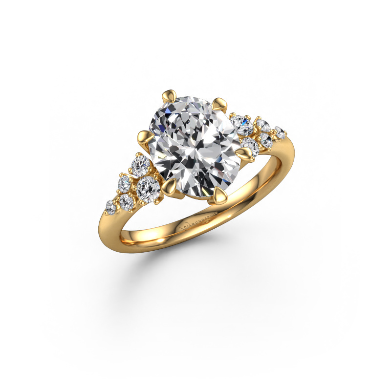 Image of Engagement ring Royce OVL 585 gold Lab grown diamond 2.966 crt