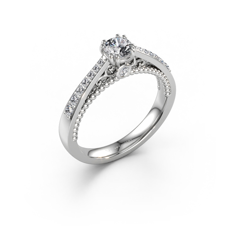 Bild av Förlovningsring Rozella 585 vitt guld Diamant 0.518 crt