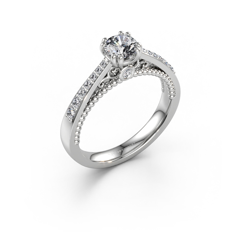 Bild av Förlovningsring Rozella 585 vitt guld Labbodlad diamant 0.718 crt