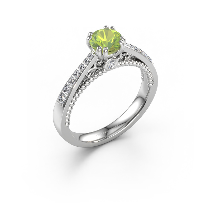Bild von Verlobungsring Rozella 585 Weißgold Peridot 5.5 mm