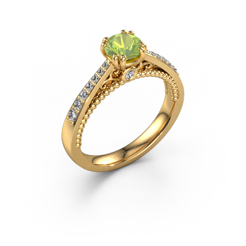 Image of Engagement ring Rozella 585 gold Peridot 5.5 mm