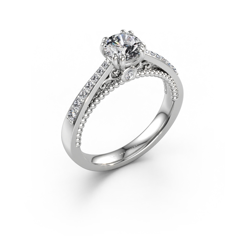 Bild av Förlovningsring Rozella 585 vitt guld Labbodlad diamant 0.918 crt