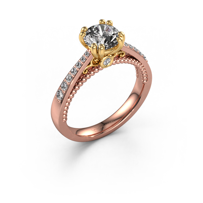 Image of Engagement ring Rozella 585 rose gold Diamond 1.218 crt