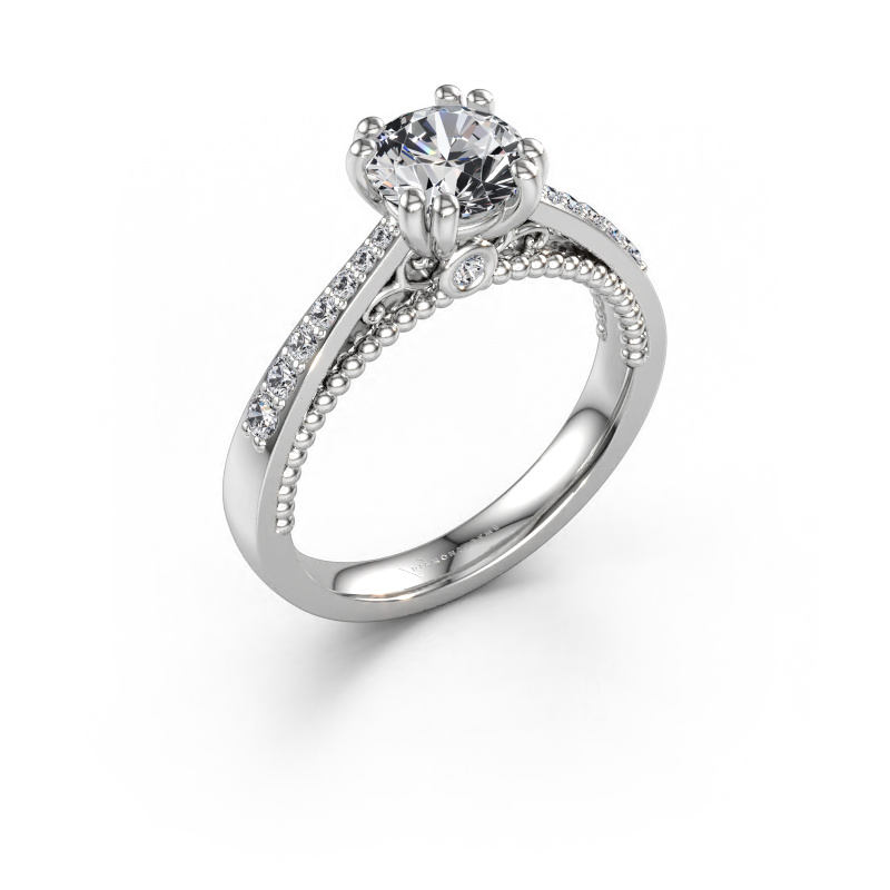 Immagine di Anello di fidanzamento Rozella 585 oro bianco Diamante lab grown 1.218 crt