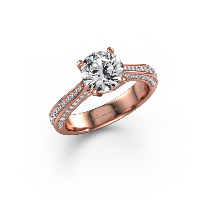 Afbeelding van Verlovingsring Ruby rnd 585 rosé goud Lab-grown diamant 1.875 crt