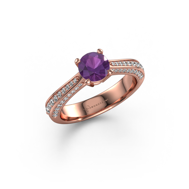 Image de Bague de fiançailles Ruby rnd 585 or rose Améthyste 5.7 mm