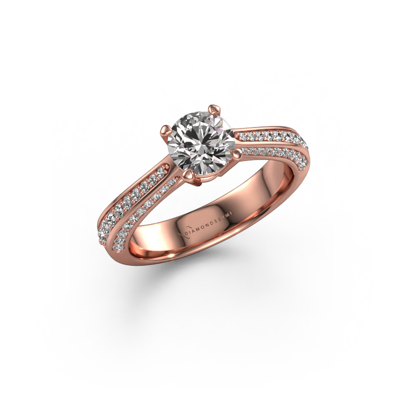 Bild von Verlobungsring Ruby rnd 585 Roségold Zirkonia 5.7 mm