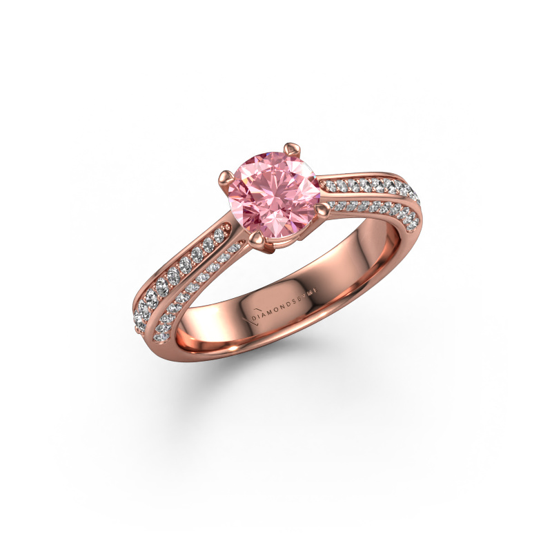 Bild von Verlobungsring Ruby rnd 585 Roségold Rosa Labordiamant 5.7 mm