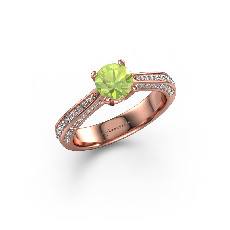 Bild von Verlobungsring Ruby rnd 585 Roségold Peridot 5.7 mm