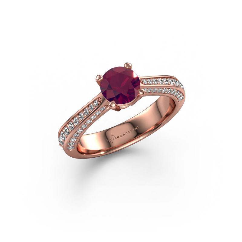 Bild von Verlobungsring Ruby rnd 585 Roségold Rhodolit 5.7 mm