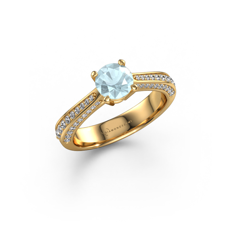 Bild von Verlobungsring Ruby rnd 585 Gold Aquamarin 5.7 mm