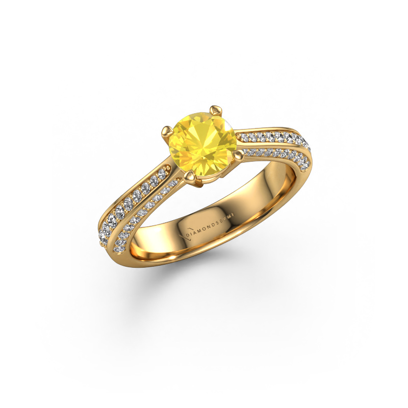 Image de Bague de fiançailles Ruby rnd 585 or jaune Saphir jaune 5.7 mm