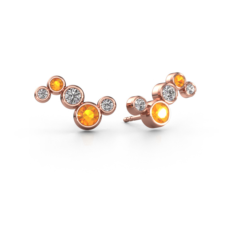 Bild von Ohrringe Ryan 585 Roségold Citrin 4 mm
