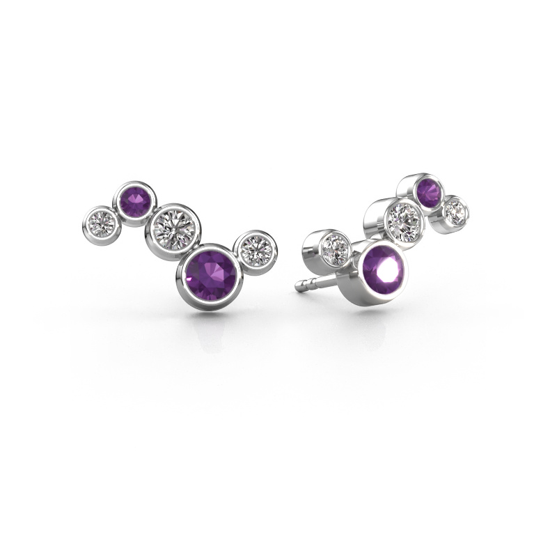 Bild von Ohrringe Ryan 950 Platin Amethyst 4 mm
