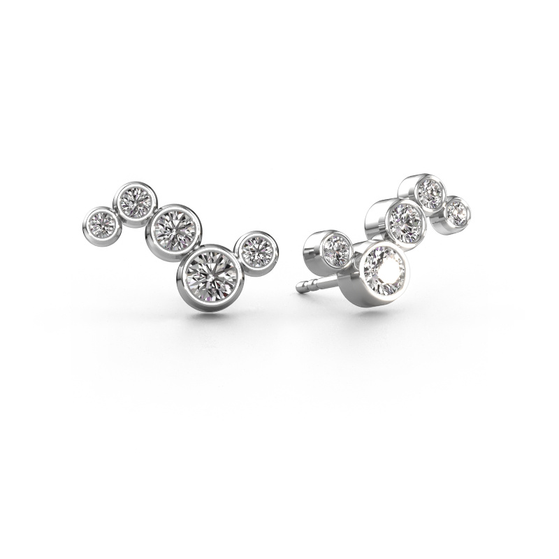 Image of Earrings Ryan 950 platinum Zirconia 4 mm