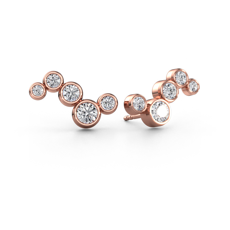 Image de Boucles d'oreilles Ryan 585 or rose Diamant 1.350 crt