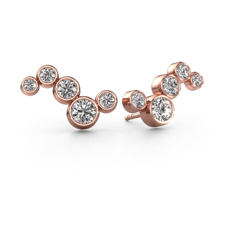 Image of Earrings Ryan 585 rose gold Diamond 1.71 crt