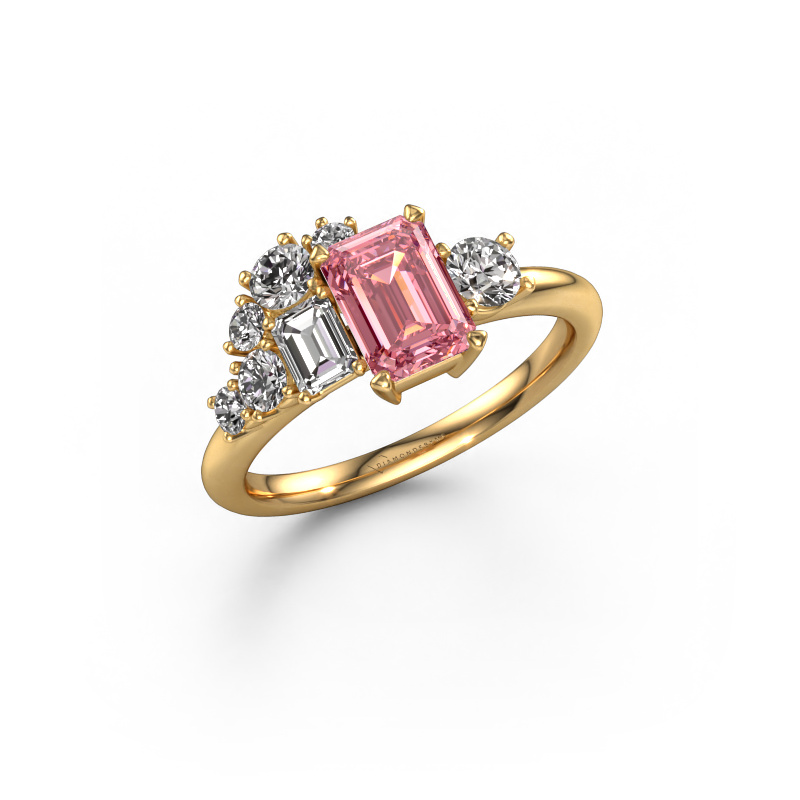 Bild von Ring Sabina 585 Gold Rosa Labordiamant 7x5 mm