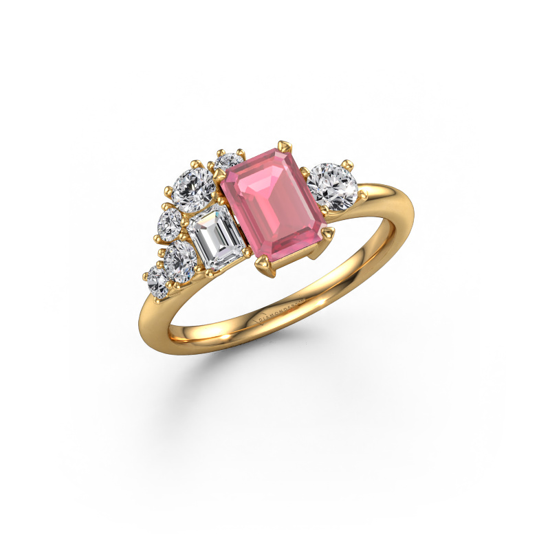 Image of Ring Sabina 585 gold Tourmaline pink 7x5 mm