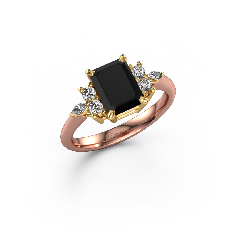 Bild von Ring Sade 585 Roségold Schwarz Diamant 23.33 crt