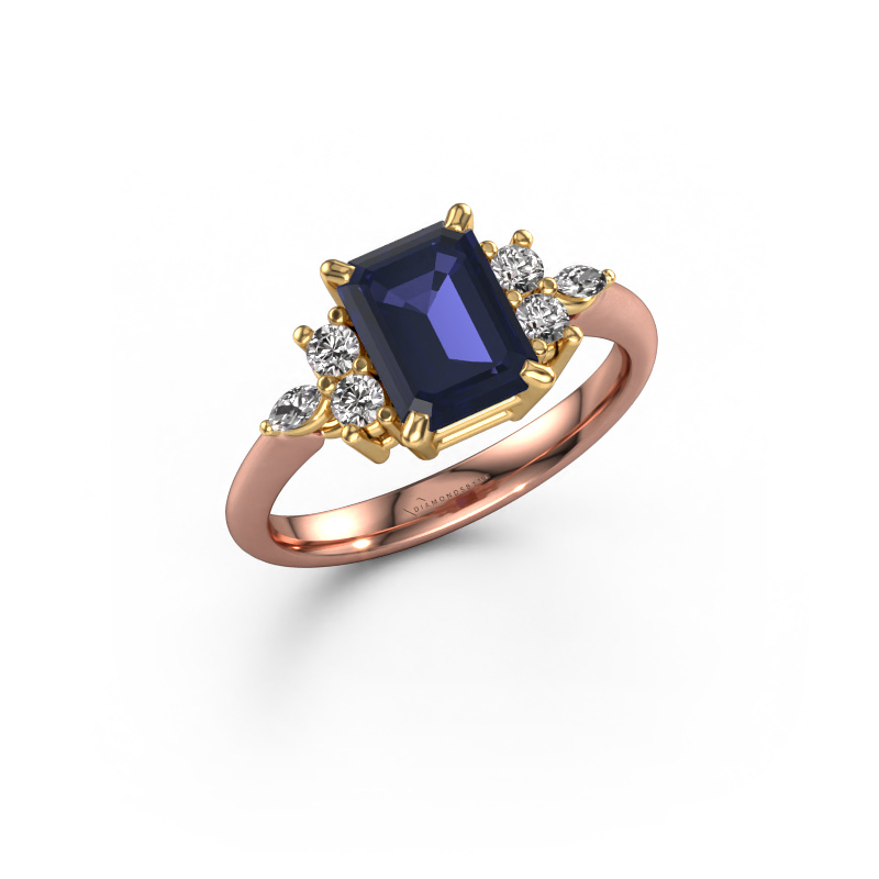 Bild von Ring Sade 585 Roségold Saphir 8x6 mm