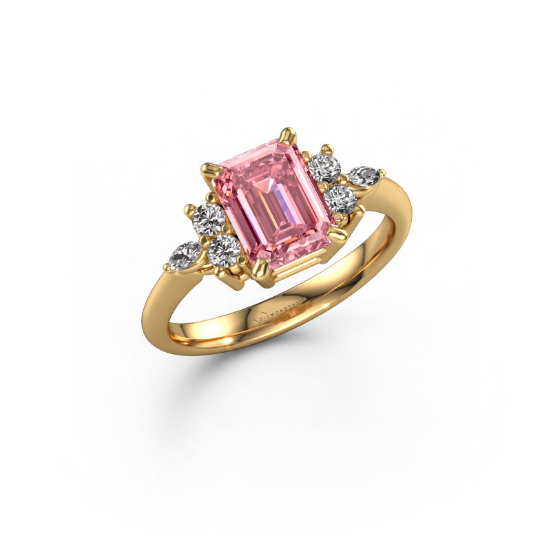Bild von Ring Sade 585 Gold Rosa Labordiamant 8x6 mm