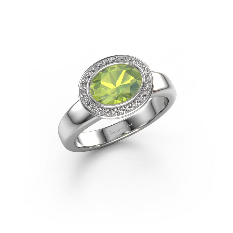 Image of Ring Salena 950 platinum Peridot 8x6 mm
