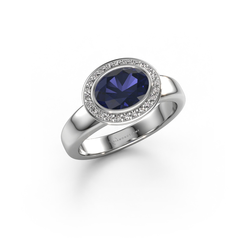 Image of Ring Salena 950 platinum Sapphire 8x6 mm